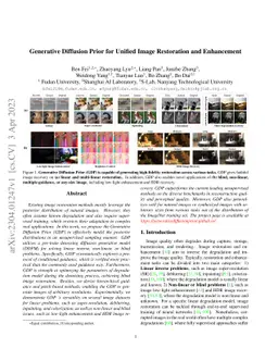 Generative Diffusion Prior for Unified Image Restoration and Enhancement