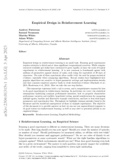 Empirical Design in Reinforcement Learning