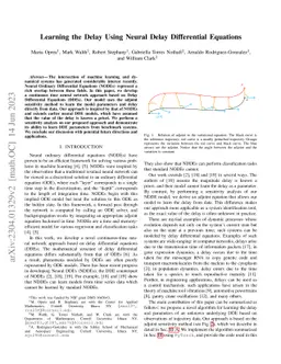 Learning the Delay Using Neural Delay Differential Equations