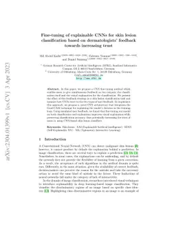 Fine-tuning of explainable CNNs for skin lesion classification based on
  dermatologists' feedback towards increasing trust