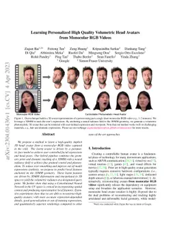 Learning Personalized High Quality Volumetric Head Avatars from
  Monocular RGB Videos