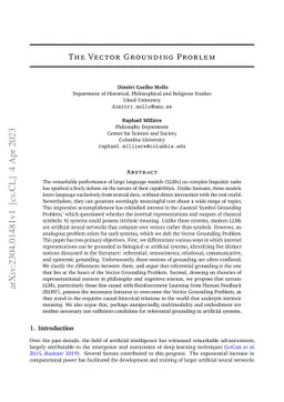 The Vector Grounding Problem