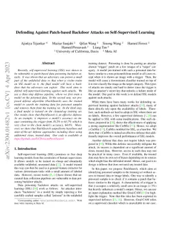 Defending Against Patch-based Backdoor Attacks on Self-Supervised
  Learning
