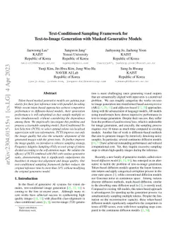 Text-Conditioned Sampling Framework for Text-to-Image Generation with
  Masked Generative Models