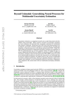 Beyond Unimodal: Generalising Neural Processes for Multimodal
  Uncertainty Estimation