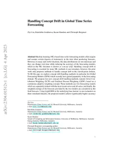 Handling Concept Drift in Global Time Series Forecasting