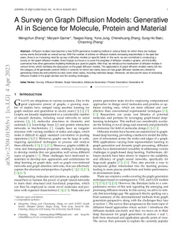 A Survey on Graph Diffusion Models: Generative AI in Science for
  Molecule, Protein and Material