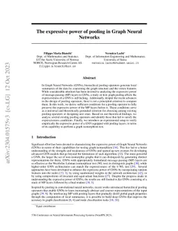 The expressive power of pooling in Graph Neural Networks
