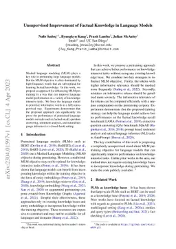 Unsupervised Improvement of Factual Knowledge in Language Models