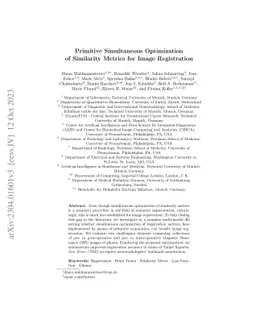 Primitive Simultaneous Optimization of Similarity Metrics for Image
  Registration
