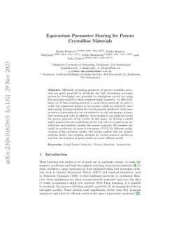 Equivariant Parameter Sharing for Porous Crystalline Materials