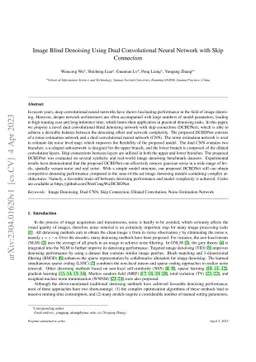 Image Blind Denoising Using Dual Convolutional Neural Network with Skip
  Connection