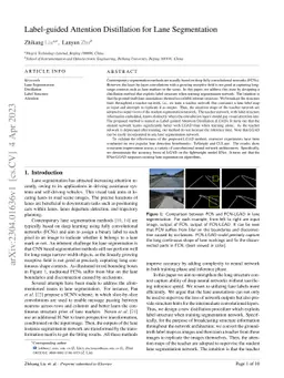 Label-guided Attention Distillation for Lane Segmentation