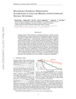 Mastering Symbolic Operations: Augmenting Language Models with Compiled
  Neural Networks