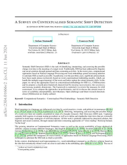 A Survey on Contextualised Semantic Shift Detection