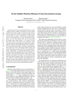 On the Stability-Plasticity Dilemma of Class-Incremental Learning