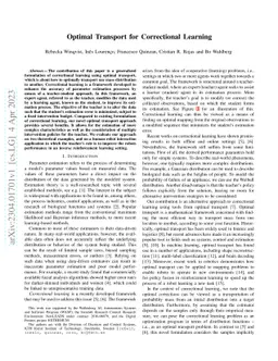 Optimal Transport for Correctional Learning