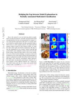 Bridging the Gap between Model Explanations in Partially Annotated
  Multi-label Classification