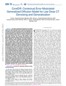CoreDiff: Contextual Error-Modulated Generalized Diffusion Model for
  Low-Dose CT Denoising and Generalization