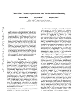 Cross-Class Feature Augmentation for Class Incremental Learning