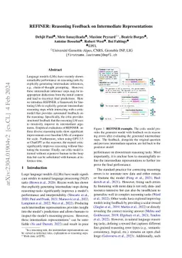 REFINER: Reasoning Feedback on Intermediate Representations