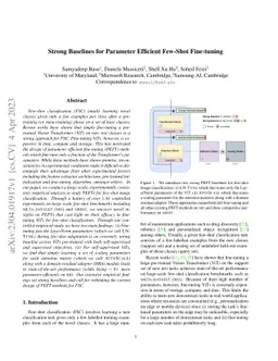 Strong Baselines for Parameter Efficient Few-Shot Fine-tuning