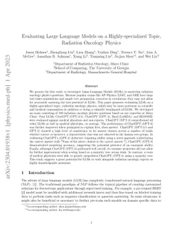 Evaluating Large Language Models on a Highly-specialized Topic,
  Radiation Oncology Physics