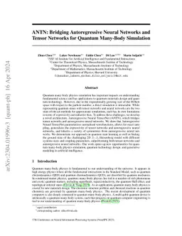 ANTN: Bridging Autoregressive Neural Networks and Tensor Networks for
  Quantum Many-Body Simulation