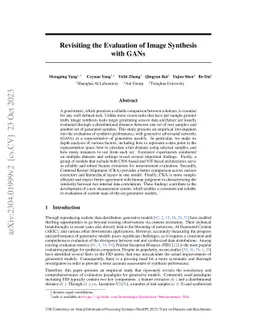 Revisiting the Evaluation of Image Synthesis with GANs