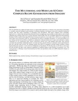 The Multimodal And Modular Ai Chef: Complex Recipe Generation From
  Imagery