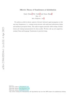 Effective Theory of Transformers at Initialization