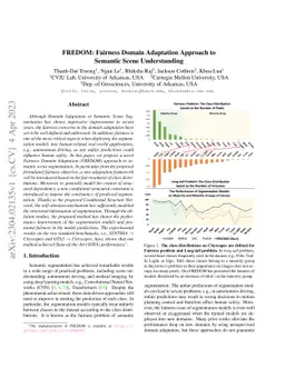 FREDOM: Fairness Domain Adaptation Approach to Semantic Scene
  Understanding