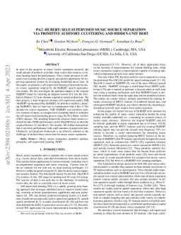 Pac-HuBERT: Self-Supervised Music Source Separation via Primitive
  Auditory Clustering and Hidden-Unit BERT