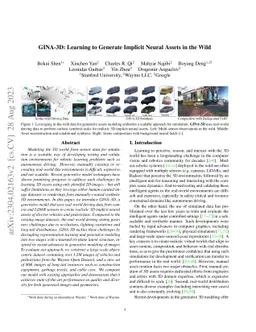 GINA-3D: Learning to Generate Implicit Neural Assets in the Wild