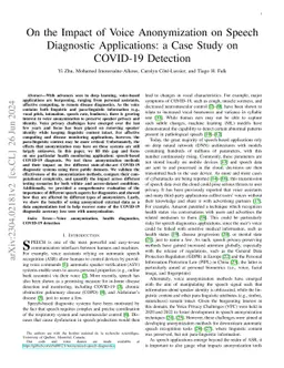 On the Impact of Voice Anonymization on Speech Diagnostic Applications:
  a Case Study on COVID-19 Detection
