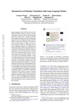 Document-Level Machine Translation with Large Language Models