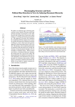 Disentangling Structure and Style: Political Bias Detection in News by
  Inducing Document Hierarchy