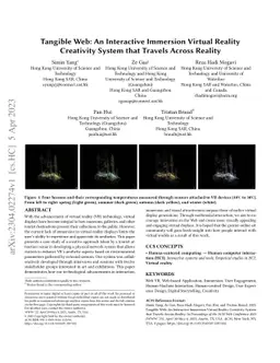 Tangible Web: An Interactive Immersion Virtual RealityCreativity System
  that Travels Across Reality