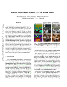 Few-shot Semantic Image Synthesis with Class Affinity Transfer