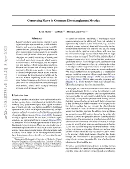 Correcting Flaws in Common Disentanglement Metrics