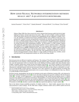 How good Neural Networks interpretation methods really are? A
  quantitative benchmark
