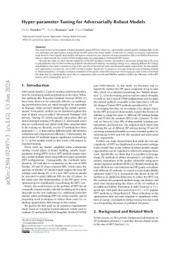 Hyper-parameter Tuning for Adversarially Robust Models