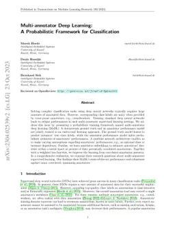 Multi-annotator Deep Learning: A Probabilistic Framework for
  Classification