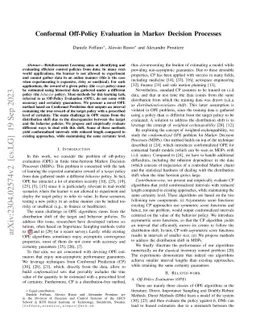 Conformal Off-Policy Evaluation in Markov Decision Processes