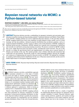 Bayesian neural networks via MCMC: a Python-based tutorial
