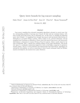 Query lower bounds for log-concave sampling