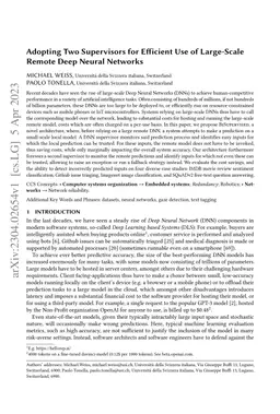 Adopting Two Supervisors for Efficient Use of Large-Scale Remote Deep
  Neural Networks