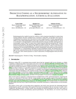 Predictive Coding as a Neuromorphic Alternative to Backpropagation: A
  Critical Evaluation