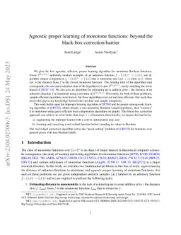 Agnostic proper learning of monotone functions: beyond the black-box
  correction barrier