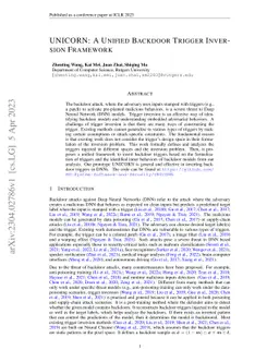 UNICORN: A Unified Backdoor Trigger Inversion Framework